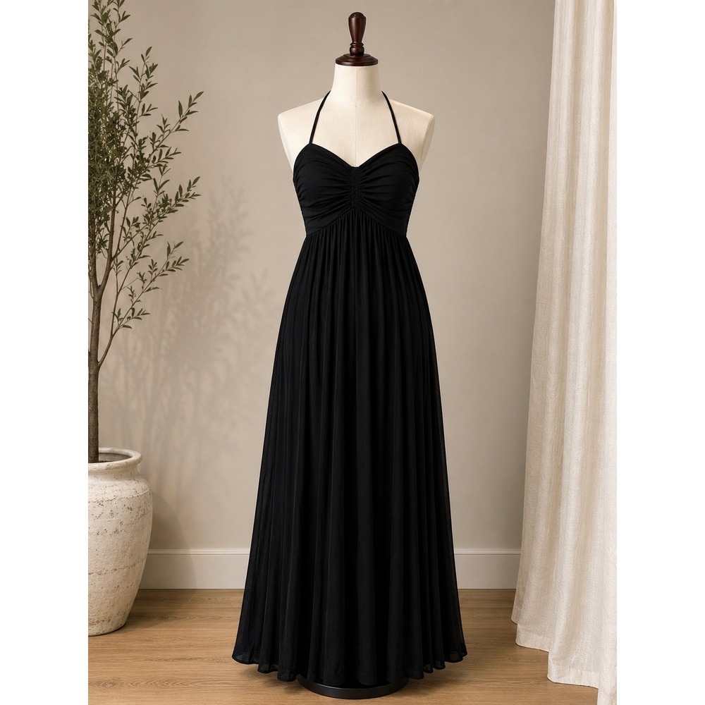 EVEREVE Midnight Muse Halter Maxi Dress – XS